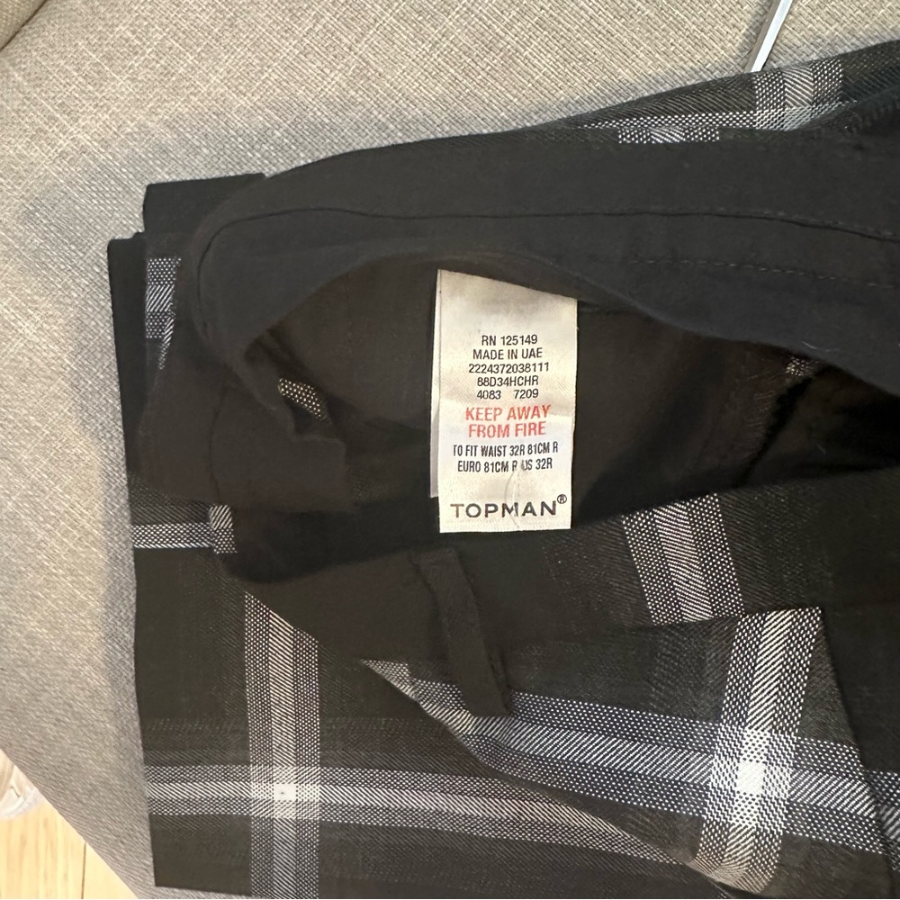 Topman Men’s Check Suit/Dress Pants: Size 32R (32x32) - Picture 13 of 13